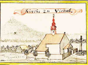 Kirche zu Viehau - Koci, widok oglny